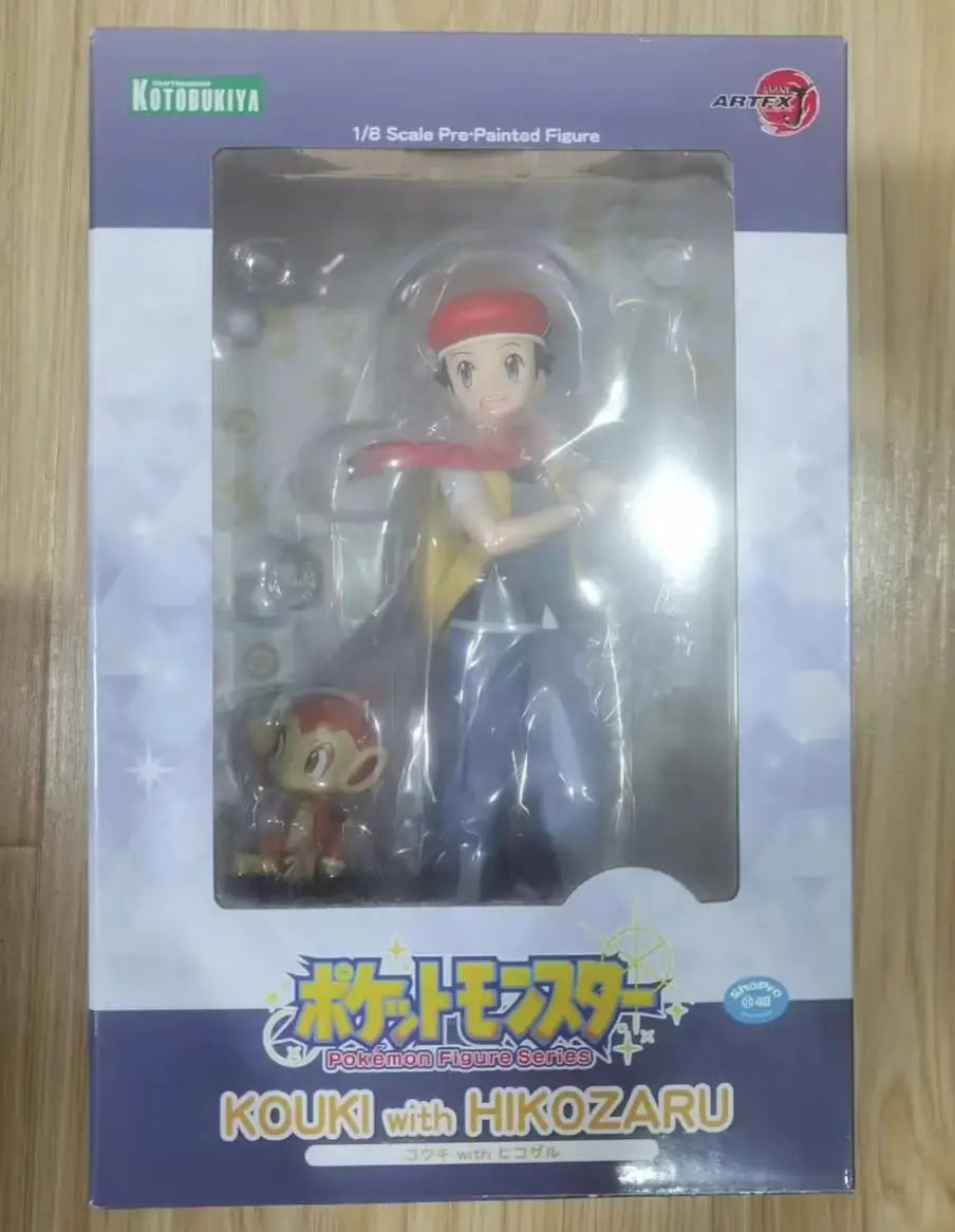 Original Kotobukiya 1/8 ARTFX J Pokemon Series Red with Charmander In Stock Anime Action Collection Figures Model Toys