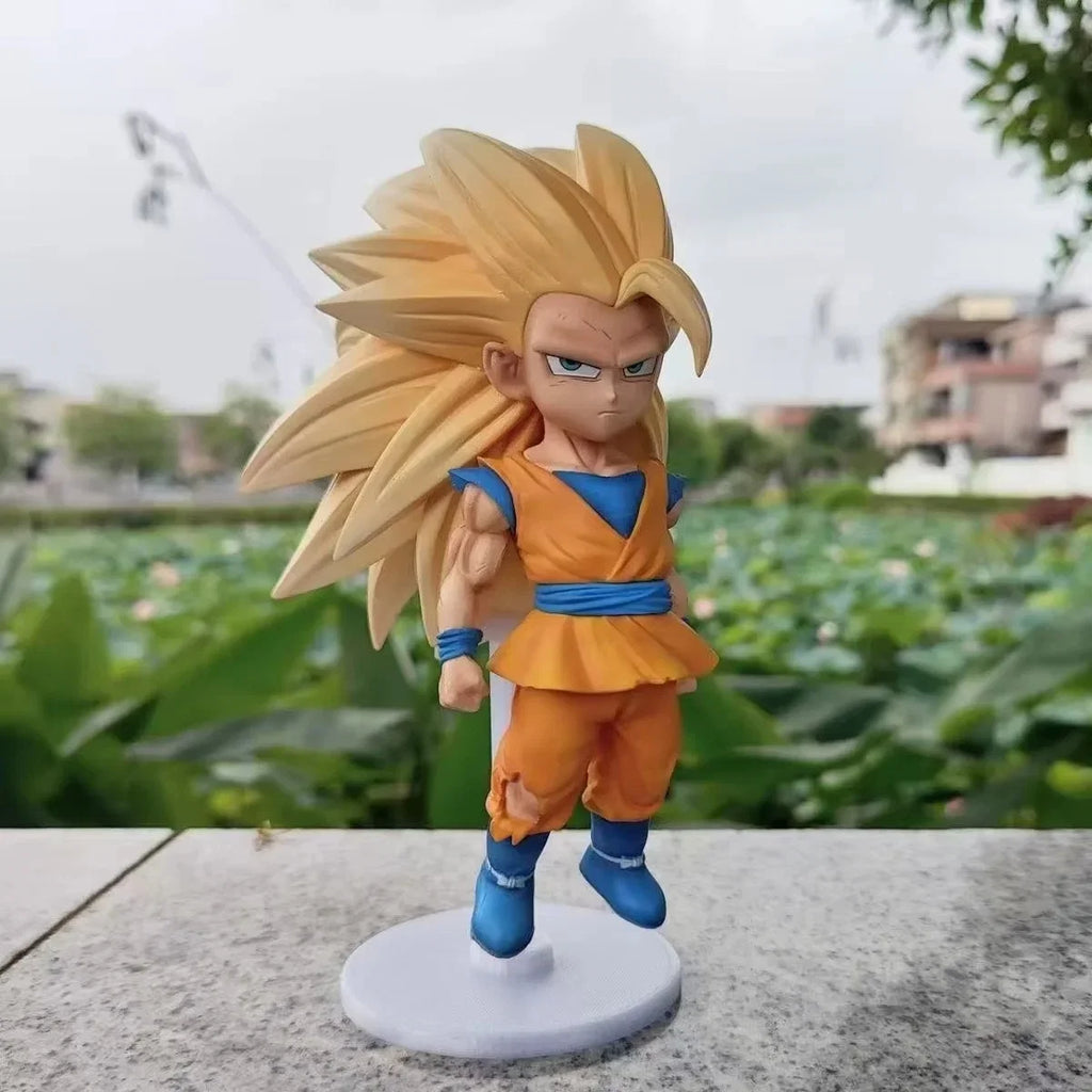 Q Version Dragon Ball SSJ3 Vegeta Figure 21cm/ 8.27inch Super Saiyan 3 Goku Action Figures Collection Model Toys Christmas Gifts