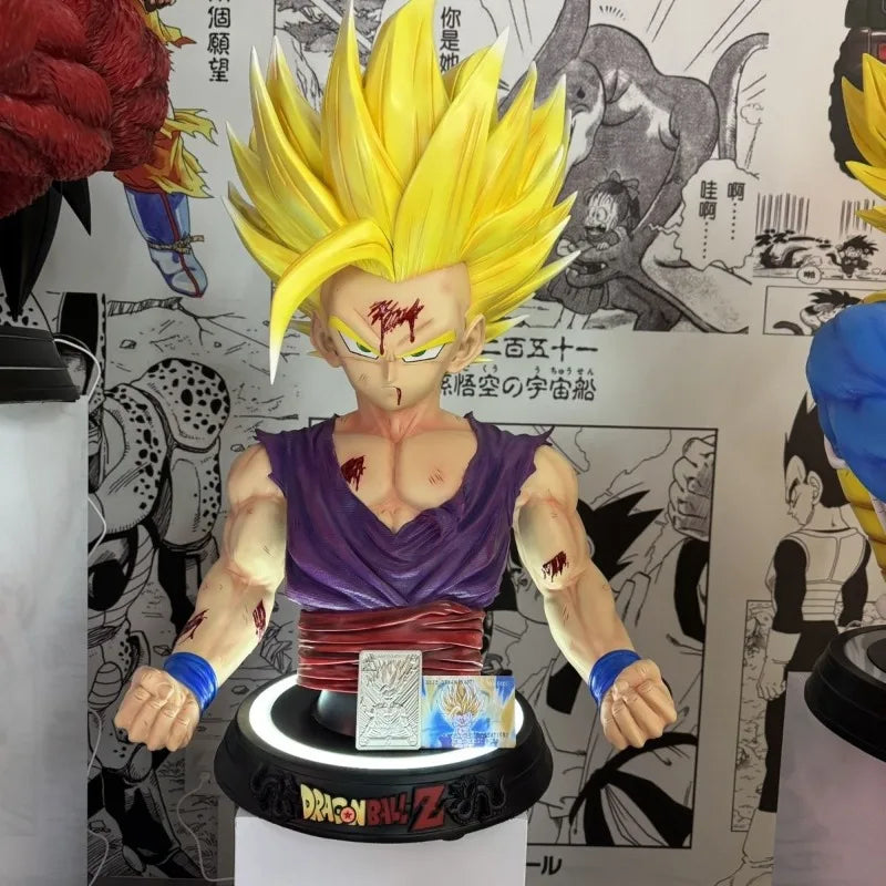 Dragon Ball Z 74CM Super Saiyan Anime Figurine Model GK Emit Light Goku Action Figure Gohan Figures Statue Collection Toy Figma