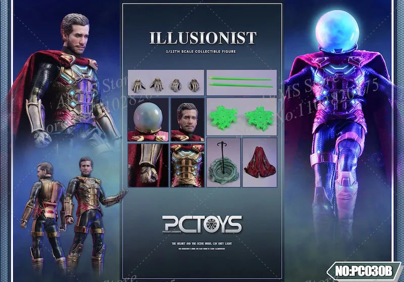 PCTOYS PC030 1/12 Sammlerfigur Mysterio Quentin Beck Magier Komplettset 6-Zoll-Männer Soldaten Actionfigur Körper Spielzeug