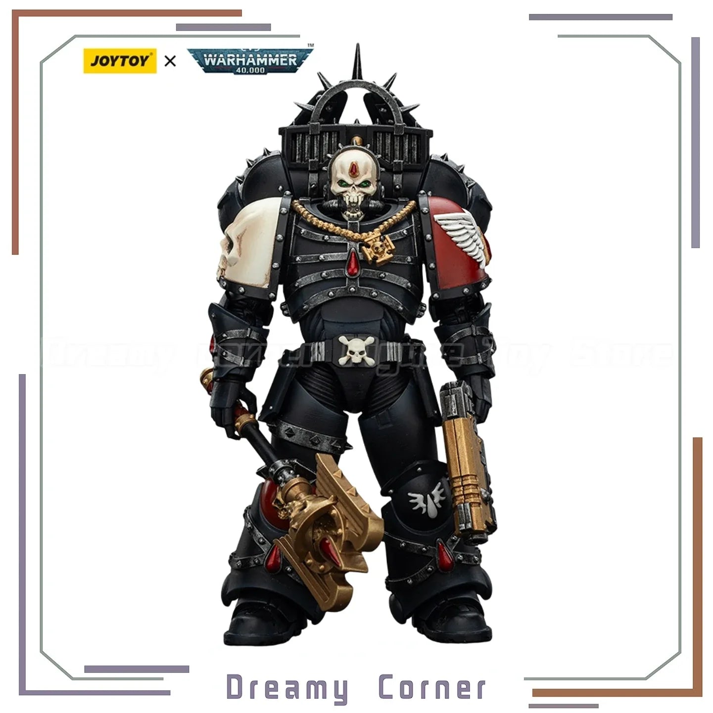 【In Stock】JOYTOY Warhammer 40K Blood Angels Lemartes with Jump Pack,Blood Crozius and Absolver Bolt Pistol 1/18 Action Figure