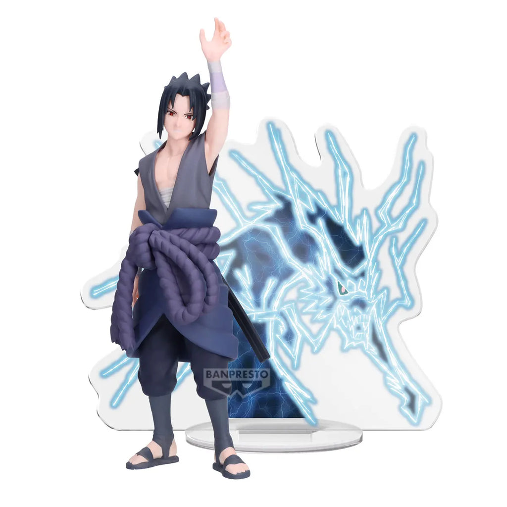 Original BANDAI BANPRESTO Naruto Shippuden Sasuke Uchiha PANEL SPECTACLE Anime Action Figure Figurine PVC Toy Model Gift