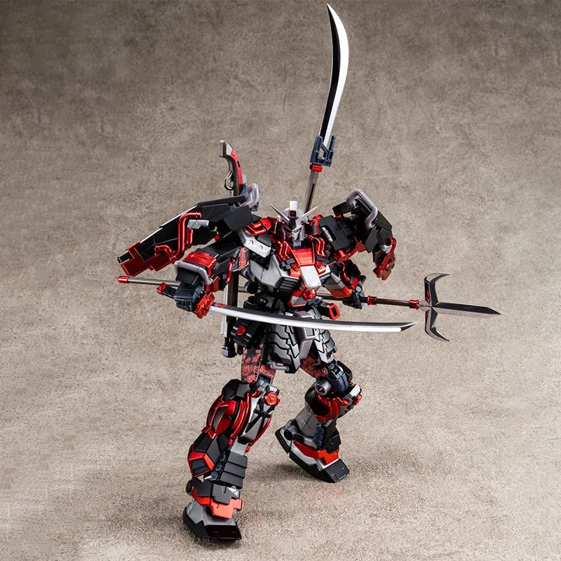 BANDAI original box MG 1/100 Shin Musha Gundam SENGOKU NO JIN BLACK ROBE LARGE ARMOR assembly ornaments collection toy In shock