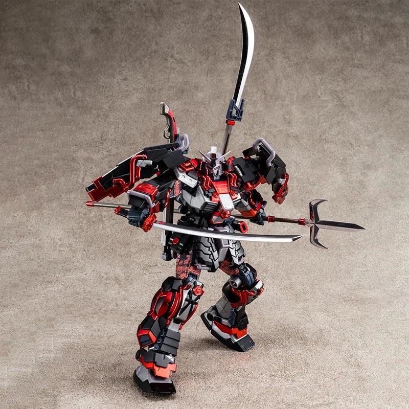 BANDAI original box MG 1/100 Shin Musha Gundam SENGOKU NO JIN BLACK ROBE LARGE ARMOR assembly ornaments collection toy In shock