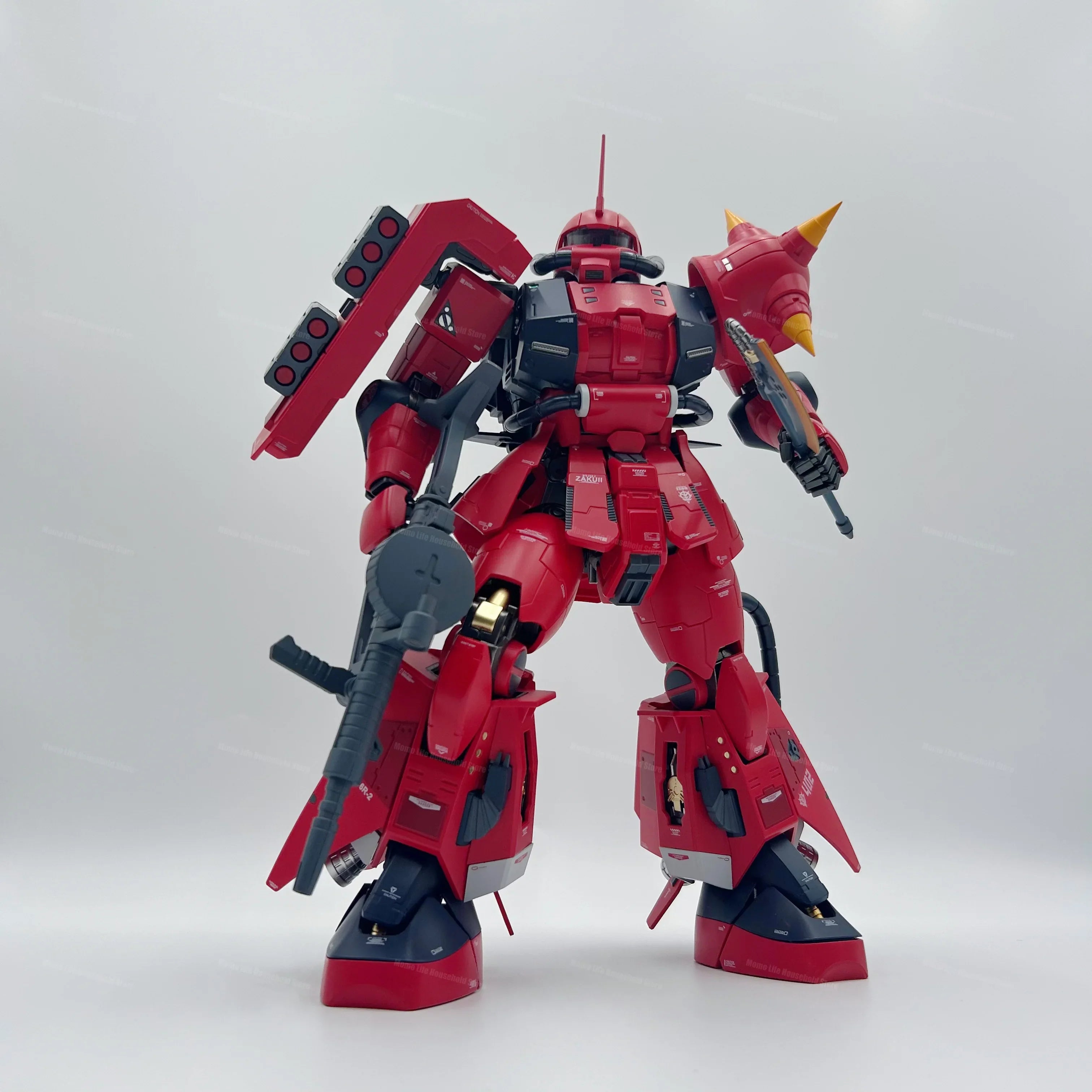 ZG-01 1/60 30CM MS-06R-2 ZakuII Red Blitz Assembly Model Kits Alloy skeleton Finished product Action Figure Robot Plastic Model
