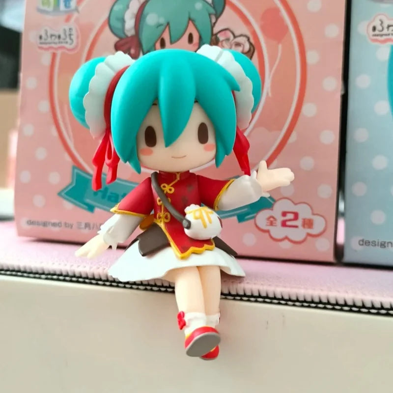 Original Sega Hatsune Miku Action Figure Decoration Collection Kawaii Q Version Trendy Fashion Creative Desktop Xmas Gift Toys