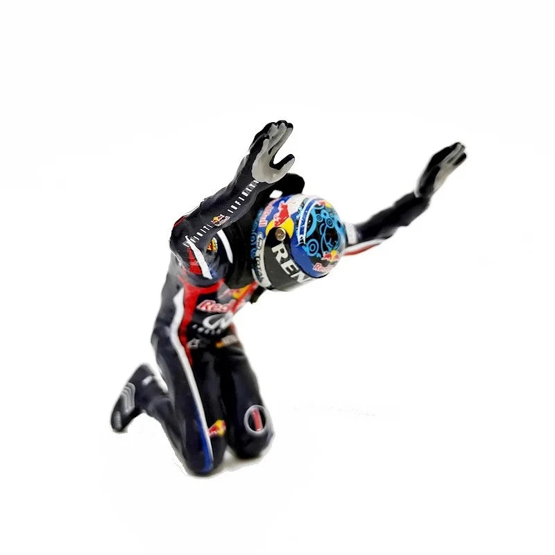 New 1:18 Scale 1Pcs Resin Model Scene Accessory Male Champion Driver Racing Car Racer Action Figure Fist Making Posture Display