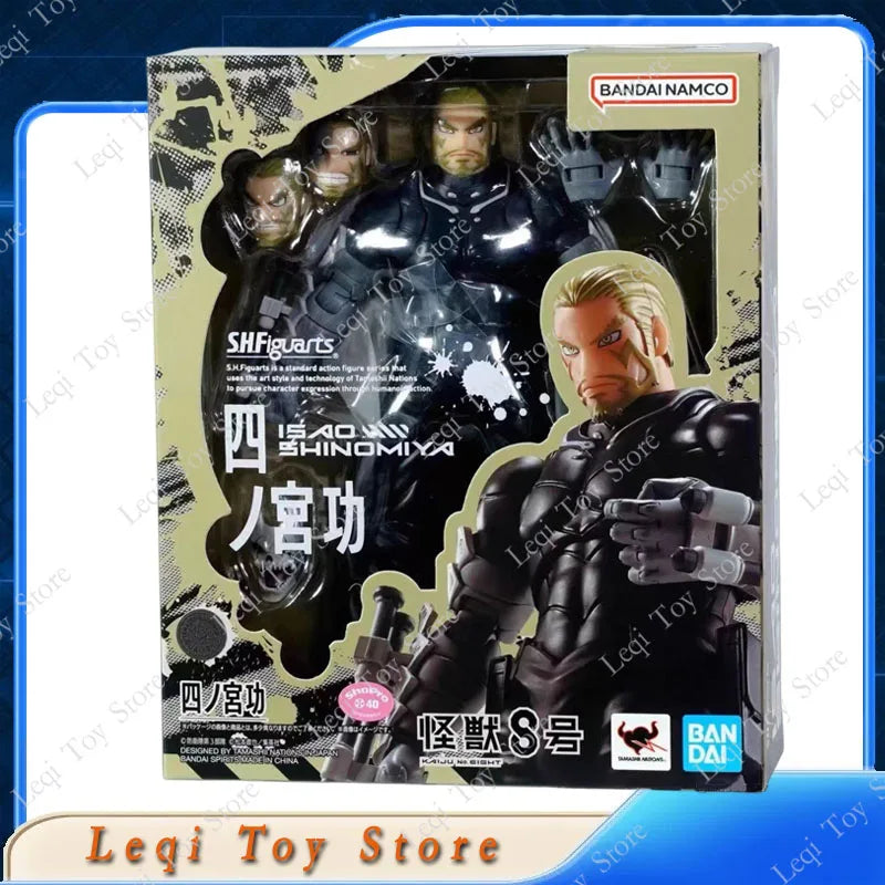 Bandai Original Genuine SHFiguarts SHF KAIJU NO.8 ISAO SHINOMIYA Action Anime Figures Toys Boys Girls Kids Gift Model Ornaments