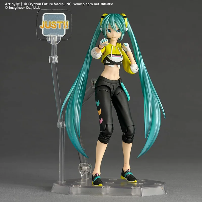 KAIYODO Revoltech AMAZING YAMAGUCHI Hatsune Miku Fit Boxing Ver. PVC 15CM Anime Action Figures Model Collection Toy