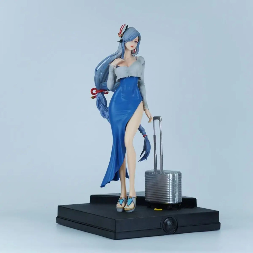 48cm Genshin Impact Shenhe Standing Pose Urban Beauty Anime Figure Model Statue