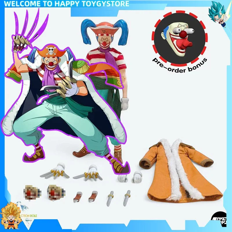 In Stock 1/12 Action Role Shf One Piece Buggy Anime Action Figures The Clown The Cunning Clown Model Pvc Gift Collector Toys