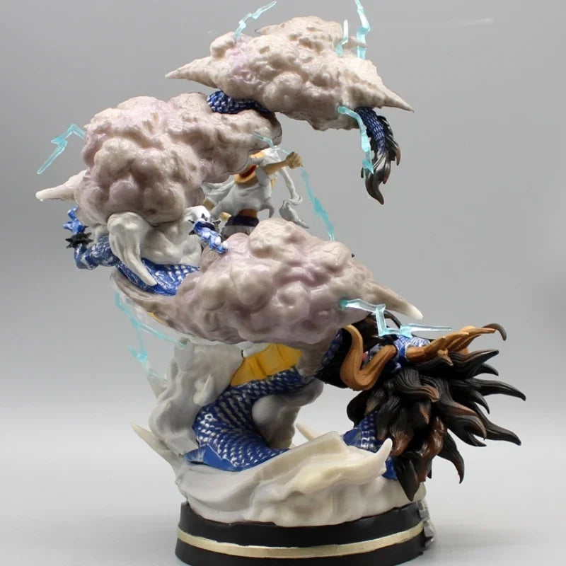 55cm One Piece Anime Figure Luffy Gear 5 Nika Vs Kaido Action Figurine Pvc Statue Model Collect Decoration Toys Christmas Gifts