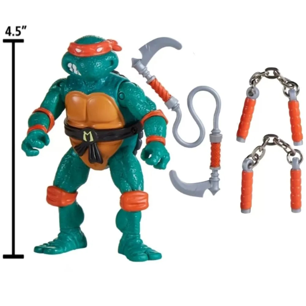 Teenage Mutant Ninja Turtles:4.7244 inches Remastered Leonardo Raphael  Michelangelo Donatello Action Figure  by Playmates Toys