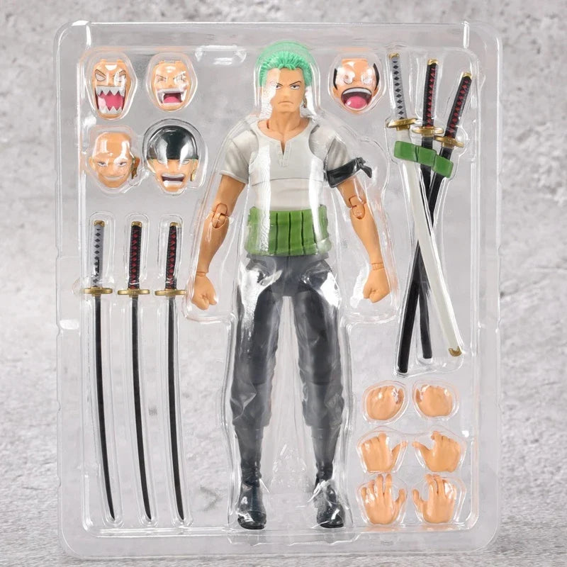 Bandai S.H.Figuarts One Piece Romance Dawn Action Figure Monkey D Luffy Nami Roronoa Zoro Usopp SHF Figure Model Collection Toys