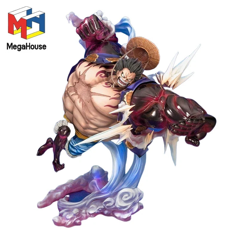In Stock One Piece Monkey D. Luffy Gear 4 Bouncy Man Megahouse POP SA-MAXIMUM Collectible Ornaments Boxed Brand Toy Gifts