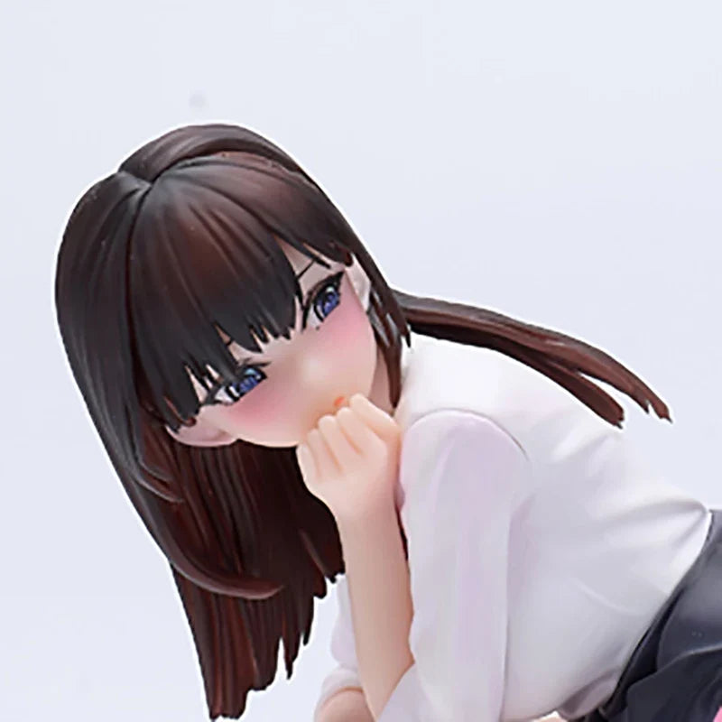 Insight Crouching JK Anime Girl 1/7 Scale PVC Figure Cute School Uniform Theme Desktop Decor Collectible Item for Fans