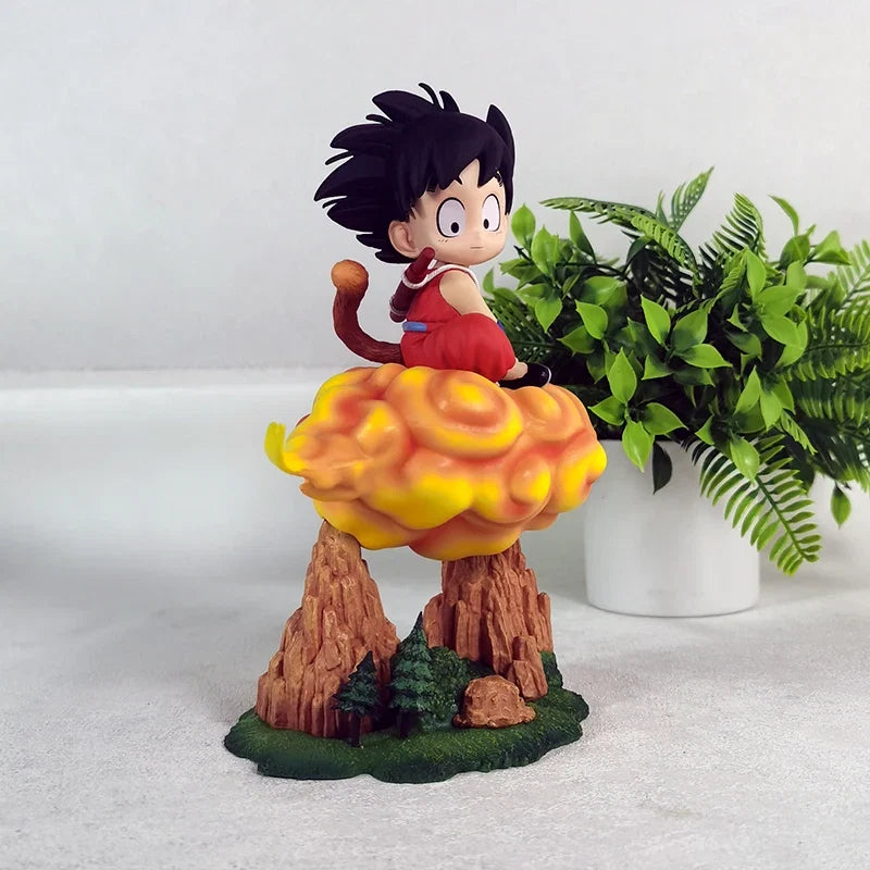 New Dragon Ball Anime Figurine Desktop Decoration Q Version Goku Cloud Base Collectible GK Toy Trendy Two-Dimensional Plaything