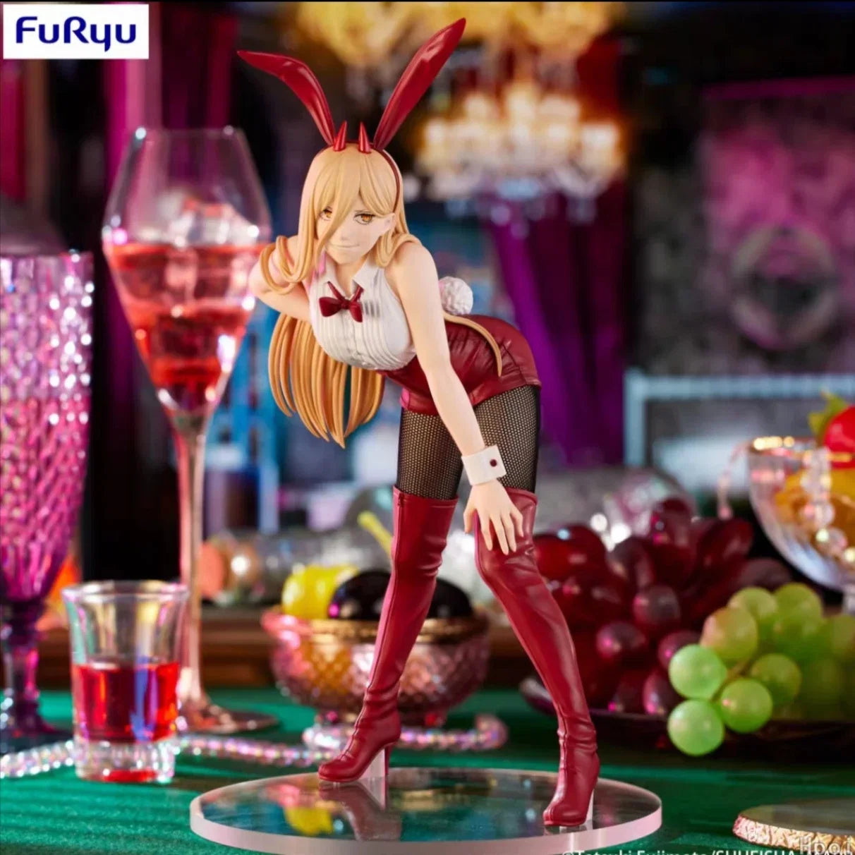 Furyu Chainsaw Man Makima Red Bunny PVC Model Anime Collectible Figure Power Blue Version Bicute Bunnies in Stock Action Toy
