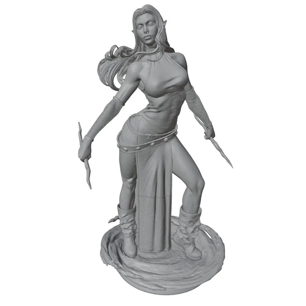 1/24 Female 	Warrior Resin Model Kits GK Miniature 3D Printed Gray Model Figurine DIY Doll Collection Unassembled And Unpainted