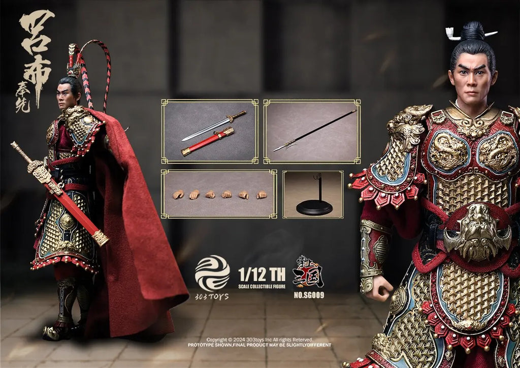 303toys 1:12 Maßstab 6-Zoll-Actionfigur-Sammelset – Lu Bu aus Three Kingdoms Ideales Geburtstagsgeschenk für Spielzeugliebhaber