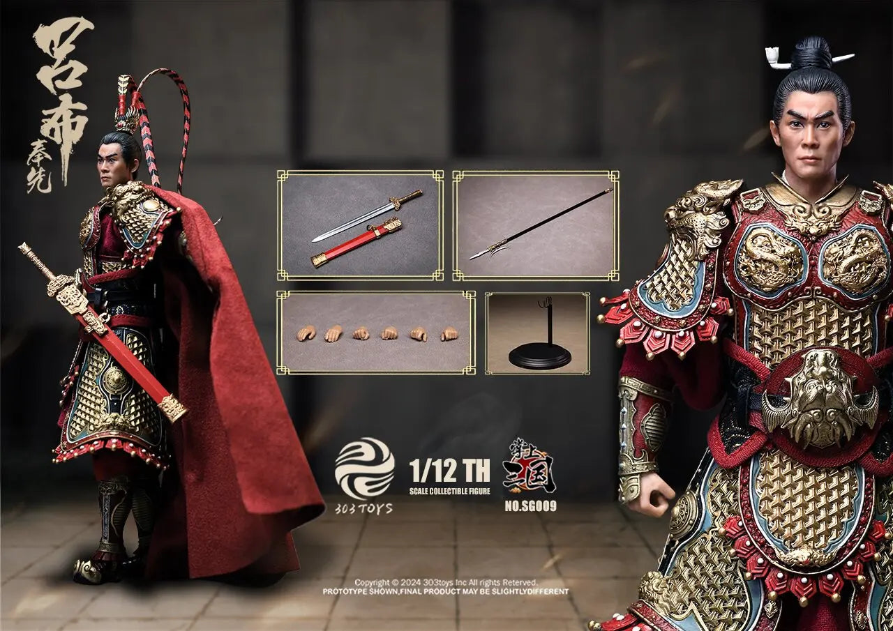 303toys 1:12 Maßstab 6-Zoll-Actionfigur-Sammelset – Lu Bu aus Three Kingdoms Ideales Geburtstagsgeschenk für Spielzeugliebhaber
