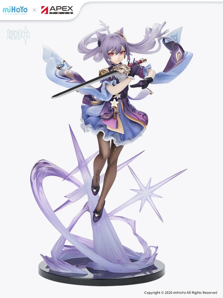 Official APEX GenshinImpact Keqing 'Tingni Kuaiyu' 1/7 Scale Statue - Electro Vision PVC Figure w/ Lightning FX Base