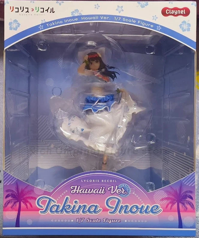 【In Stock】Original Claynel Lycoris Recoil Inoue Takina Hawaii Model Toys Anime Figure Collection Ornaments
