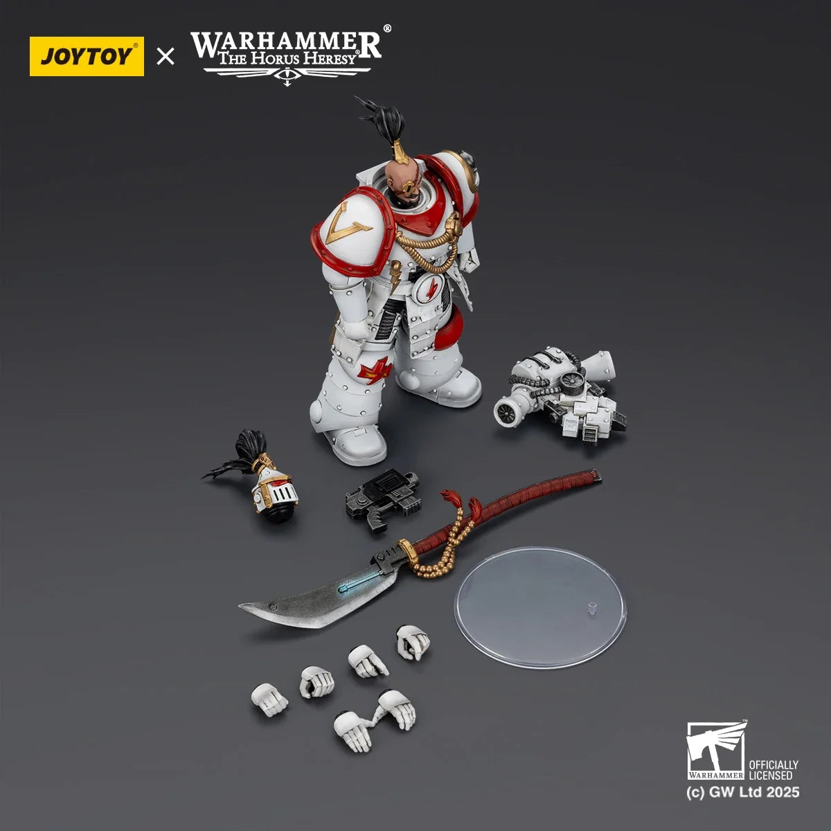 JOYTOY Warhammer 30K White Scars Action Figure 1/18 Legion Praetor Ebon Keshig Terminator Articulated Action Figurine Model Toys