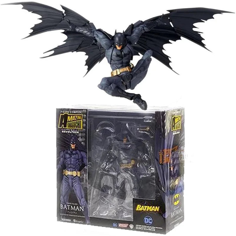 In Stock Dc Anime Figurines Amazing Batman Dark Knight Yamaguchi Revoltech No.009 Batman Action Figure Model Toys Doll For Gift