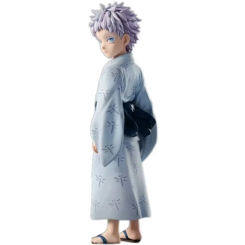 Anime Jujutsu Kaisen Childhood Kimono Q Version Satoru Gojo Figure Action Models Collectible Statue Doll Ornament Toys Gifts