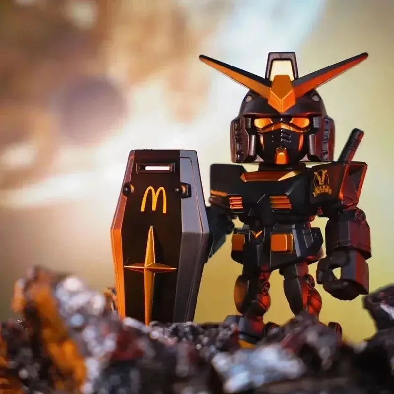 BANDAI QMSV Mini Kawaii Mcdonald's Rx-78-2 GUNDAM Ver. Angus Action Toy Figures Assembly Model Anime Christmas Gift