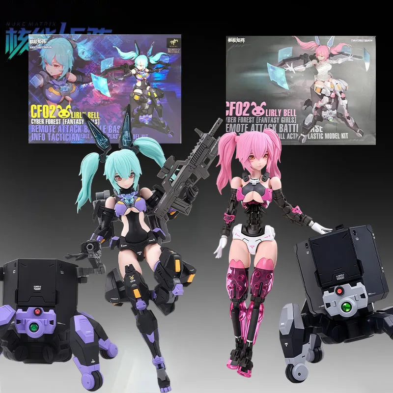 NUKE MATRIX Original MODELLBAUSATZ Lilin Bell Mirror Sneak & Lilin Bell Anime Actionfigur Bausatz Spielzeug Modellgeschenke für Jungen
