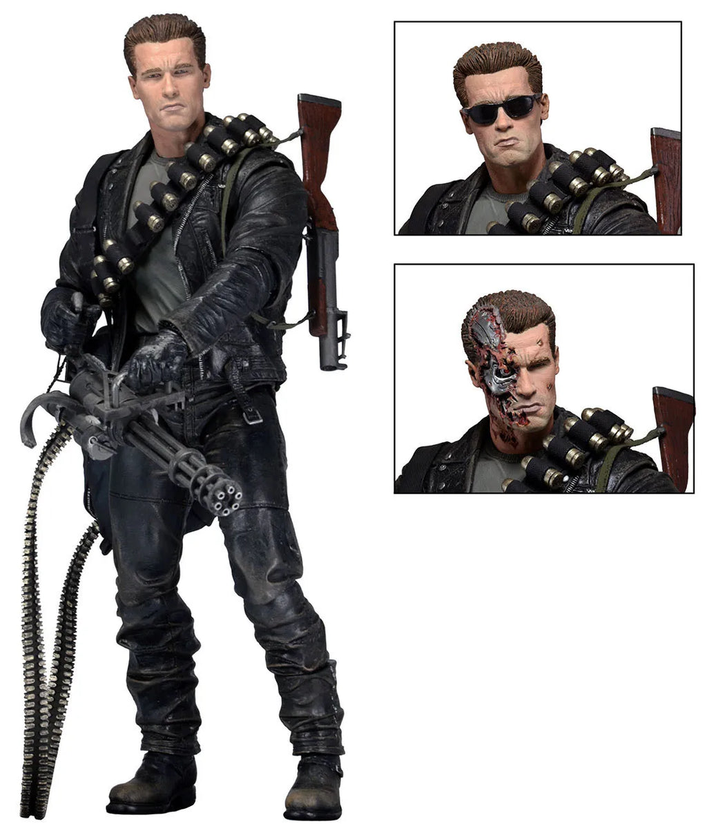 18cm NECA Terminator 2: Judgment Day T-800 Arnold Schwarzenegger PVC Action Figure Collectible Model Toy Gift