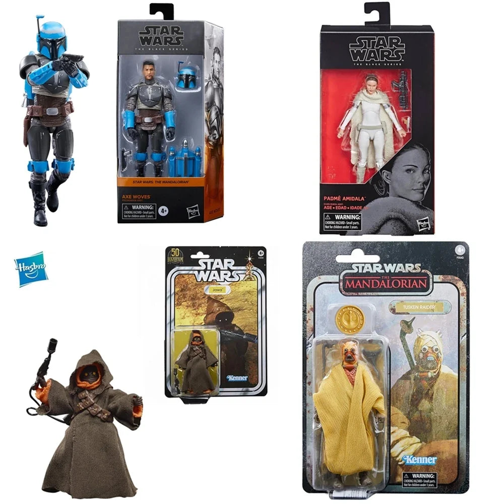 6 Inch Star Wars The Black Series Mandalorian Cal Kestis Tusken Raider Bounty Hunter JAWA Padme Action Figure Toy Collection