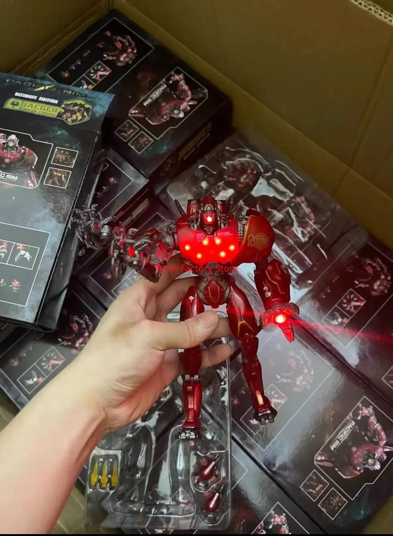 Spot  NOW Light 20CM Emit NECA Figure Pacific Crimson Typhoon Gipsy Danger Cherno Alpha Model Toys Rim Collection Doll Gift