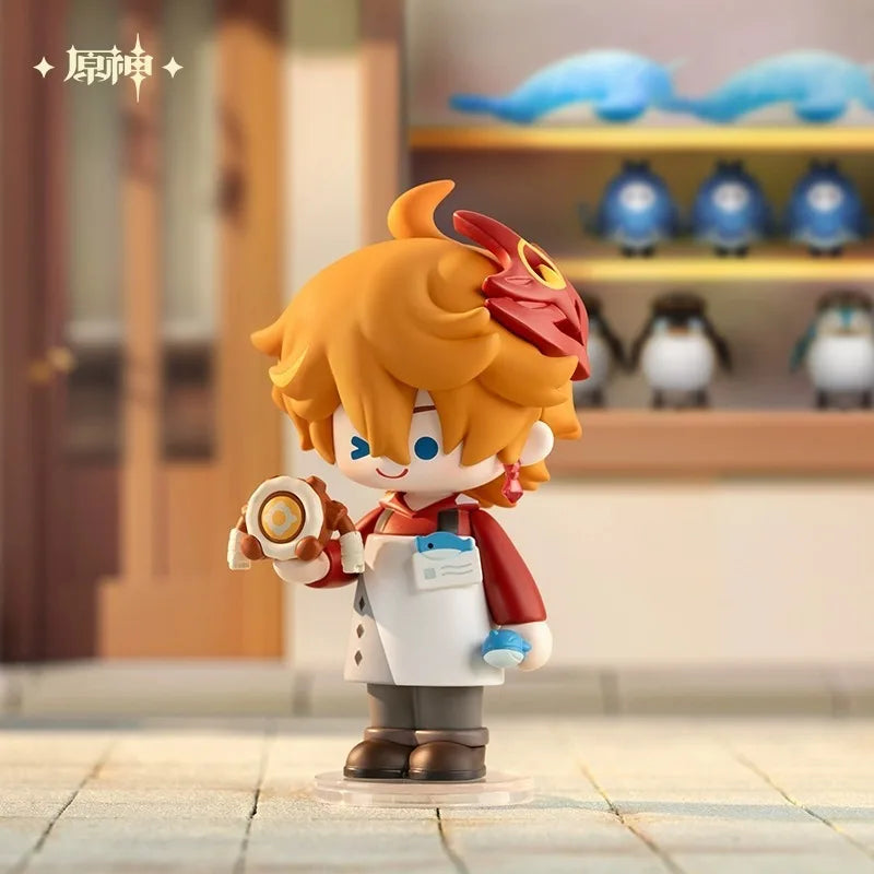 Tcv Popmart Genshin Impact Dress-Up Dreams Themed Chibi Series Blind Box  Q Mini Figure Toy Mystery Box Surrounding Walnut Wendy