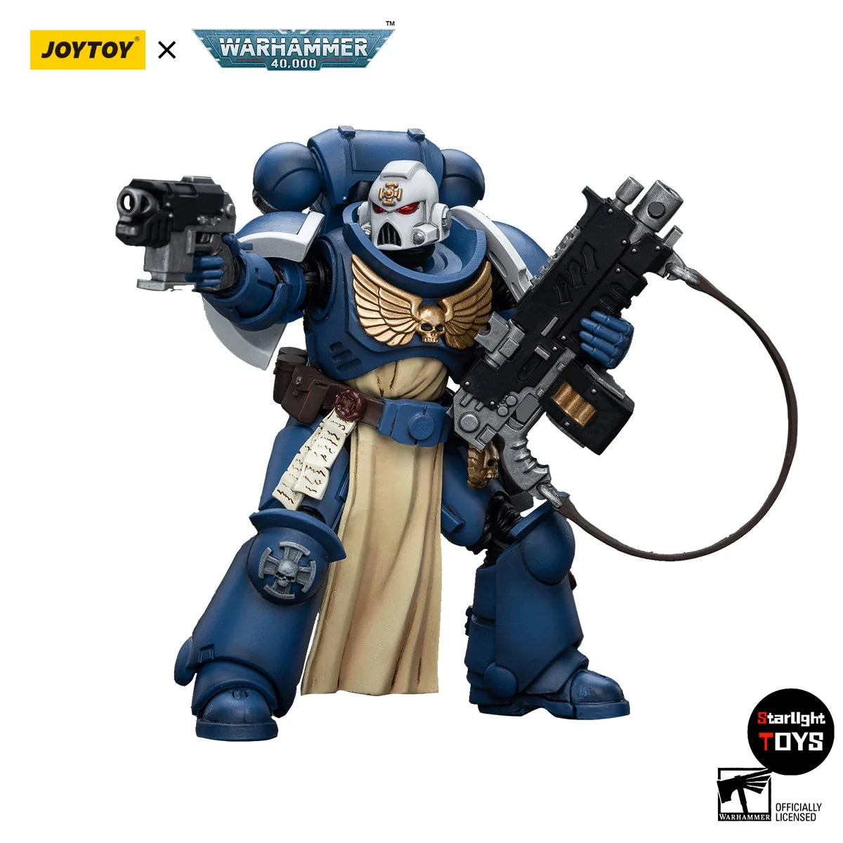 JOYTOY 1/18 Action Figure Warhammer 40K Ultramarines Sternguard Veteran with Auto Bolt Rifle Model Toy