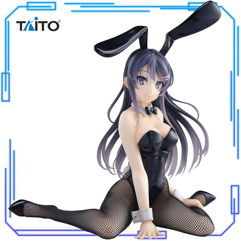 In Stock TAITO Original Genuine Seishun Buta Yarou Wa Odekake Sister No Yume O Minai Sakurajima Mai Bunny Ver 15cm Model Figures