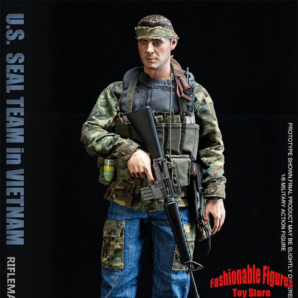 IN STOCK UD9055 1/6 Scale Men Soldier U.S.SEAL TEAM in VIETNAM RIFLEMAN Full Set 12Inch Action Figure Model Collectible Toys