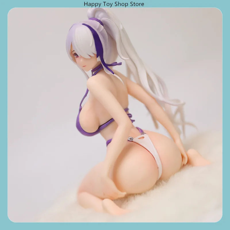 12.5cm Azur Lane Unzen Swimsuit Kneeling Pose Anime Figure Model Statue