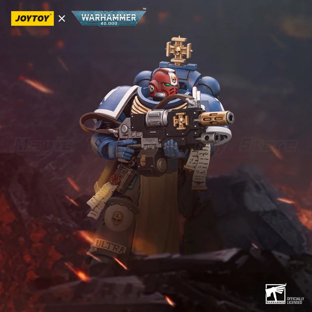 【In Stock】JOYTOY 1/18 Action Figure Warhammer 40K Ultramarines Sternguard Veteran with Bolt Rifle Model Toy Gift