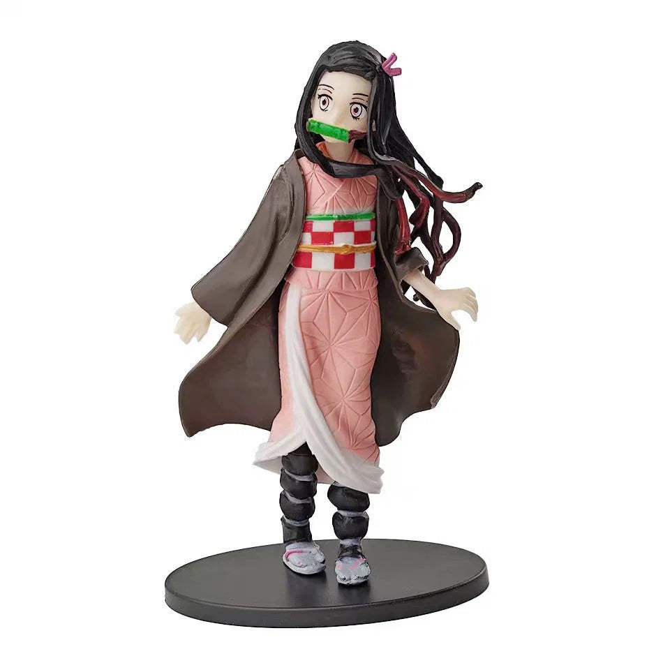 Anime 16CM Demon Slayer Kimetsu No Yaiba Figure Kamado Tanjirou Action Figure Agatsuma Zenitsu Nezuko Warrior PVC Model Toys AAA