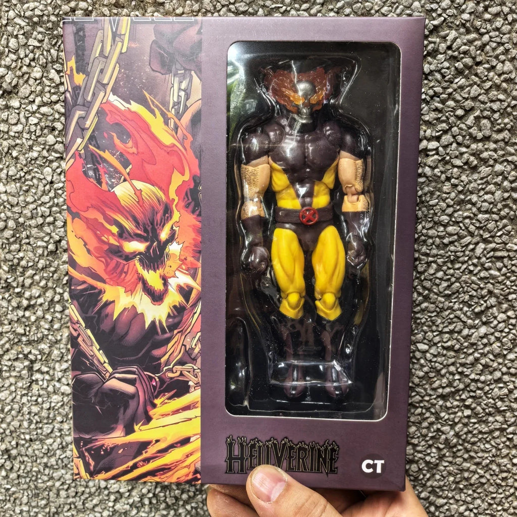 Ct Toys Wolverine Hellverine Figures Hot Mafex 096 X-Men Hell's Fire Action Figurine PVC Statue Collection Model Decor Gift Toy