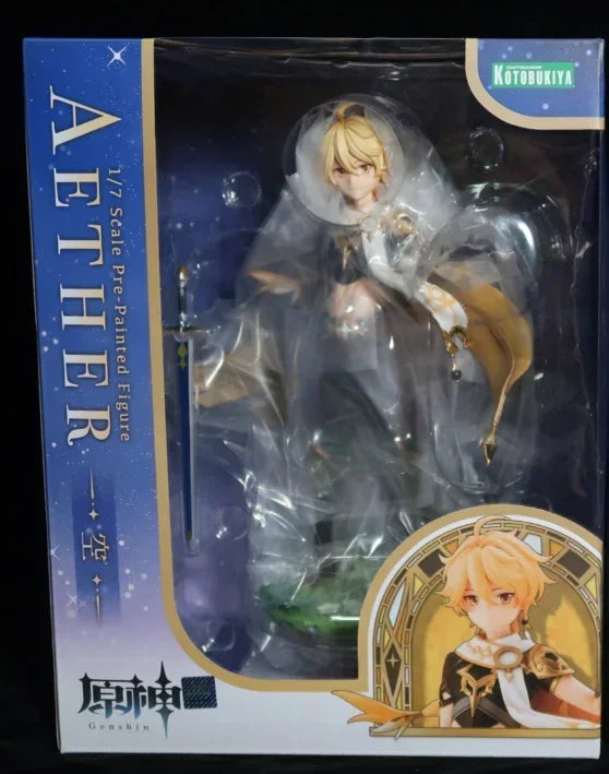 In Stock Kotobukiya Aether Lumine Original Anime Figure 27CM MiHoYo Genshin Impact Traveler Model Doll Collectible Figurine Toy