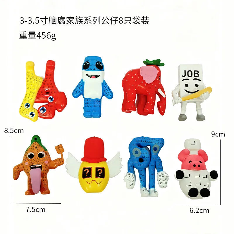 6/8pcs Set  Steal A Brainrot Figures Toys PVC Action Figure Christmats Gifts Toy Italian Brainrot Sahur Model Room Decor Gifts