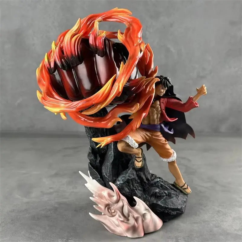 Luffy Ghost Island Big Fist Anime Figurine Model Action Figure Collectible Toy for Fans Table Decoration Scene Statue Gift
