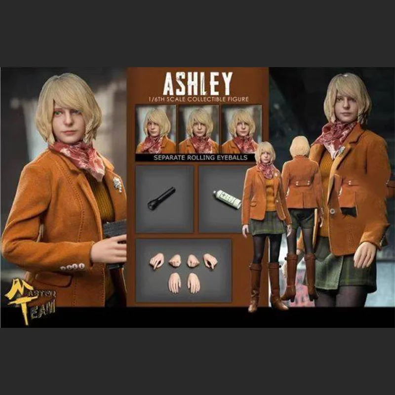 Original MTTOYS Ashley Graham Eyes Movable Fan 1/6 Action Figure Model Toys 12-inch Half-plastic Body Soldier Collection Series