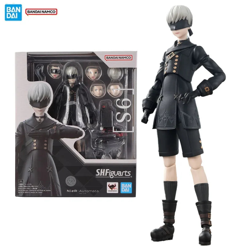 Bandai Original Genuine Figure NieR:Automata Model Kit Anime Figures SHF 9S Collection Model Action Figure Children's Toys Gifts