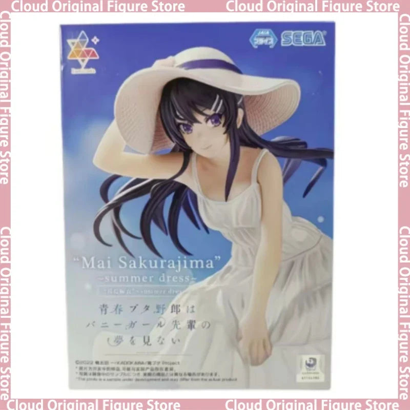 In Stock 100% Original Sega Luminasta Anime Aobuta Sakurajima Mai Summer Dress Pvc Anime FiguresCollectible Model Toys
