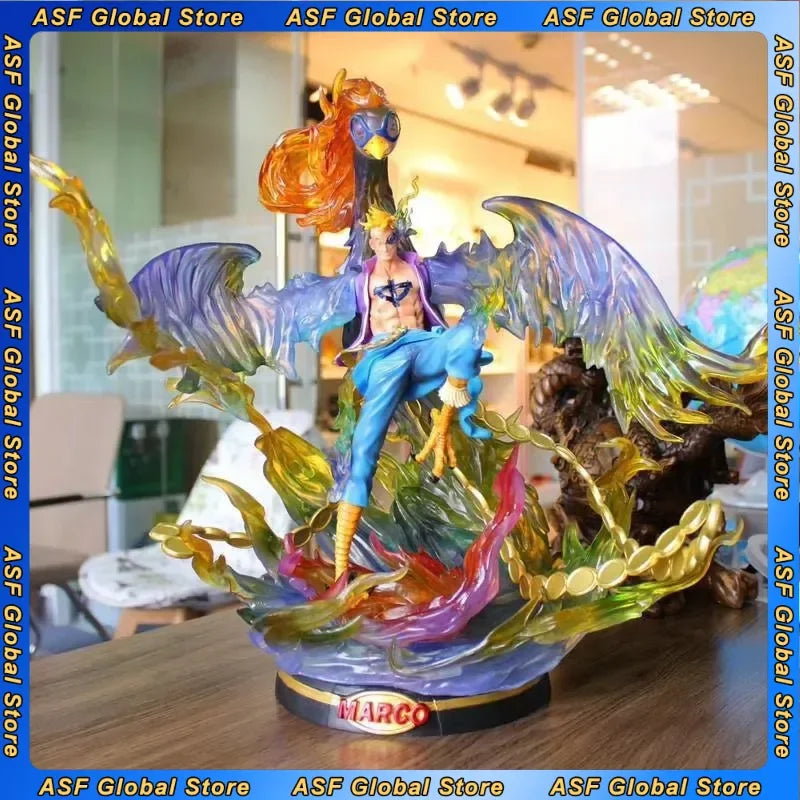 41cm New ONE PIECE Anime Figure Marco Peripheral PVC Model Scene Collect Statue Desktop Decorate Ornaments Kid Birthday Gift Toy